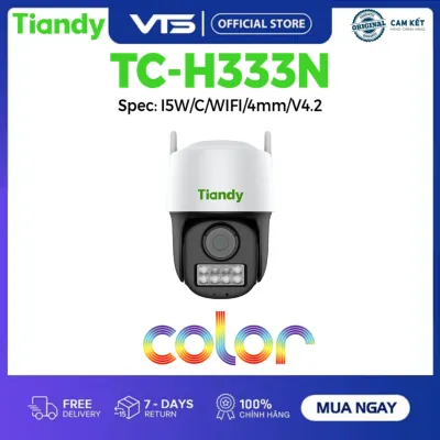 Camera Wifi Ngoài Trời TIANDY H333N/H333K/H334S, Xoay 360 Độ, Có Màu Ban Đêm, Đàm Thoại 2 Chiều