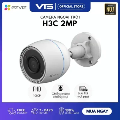 Camera Wifi EZVIZ H3C 2MP Full HD - H.265 Ngoài Trời, Mic, Hồng Ngoại Ban Đêm - Chuẩn IP67 - VTS Smarthome