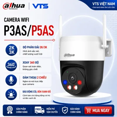 Camera Wifi DAHUA PICOO A2 DH-P3AS-PV 3MP/DH-P5AS-PV 5MP Ngoài Trời, Xoay 360 Độ, Có Màu, Đàm Thoại