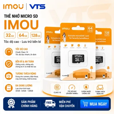 Thẻ Nhớ Micro SD 32GB/64GB/128GB IMOU, Lưu Trữ Cho Camera - Speed 80MB/s - Hàng Chính Hãng IMOU