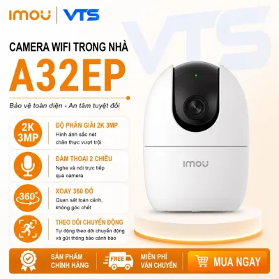 Camera Wifi IMOU RANGER 2 A32EP 3MP 2K,Trong Nhà, Xoay 360 Độ, Đàm Thoại 2 Chiều, Còi Báo Động