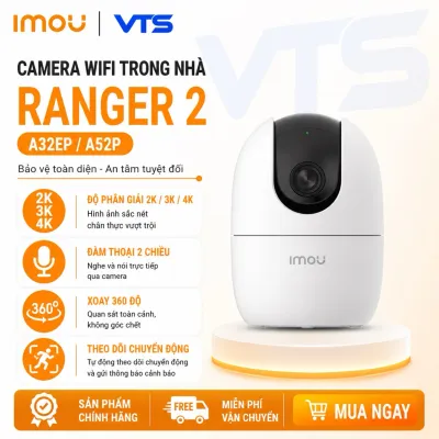 Camera Wifi IMOU Ranger 2 A32EP/A52P, Ranger 2 Pro A32P/A52P/A82P Pro/K2MP Xoay 360 độ, Đàm Thoại