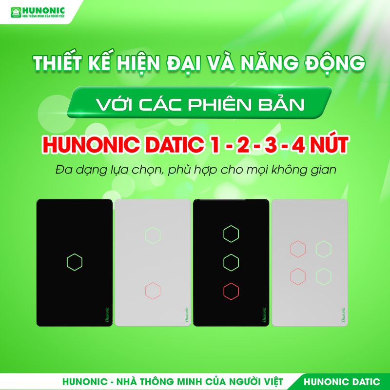 Công Tắc Chống Giật BLE Mesh Hunonic Datic Màu Đen 3