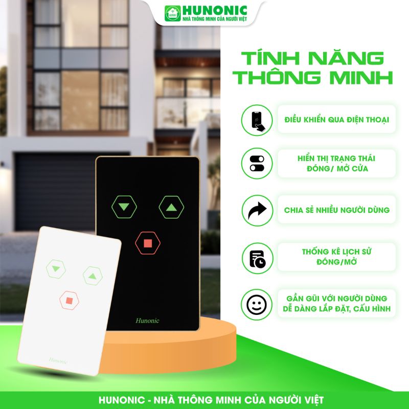 Công Tắc Cửa Cuốn Wifi Hunonic Door S – Phiên Bản Mới 2026 3