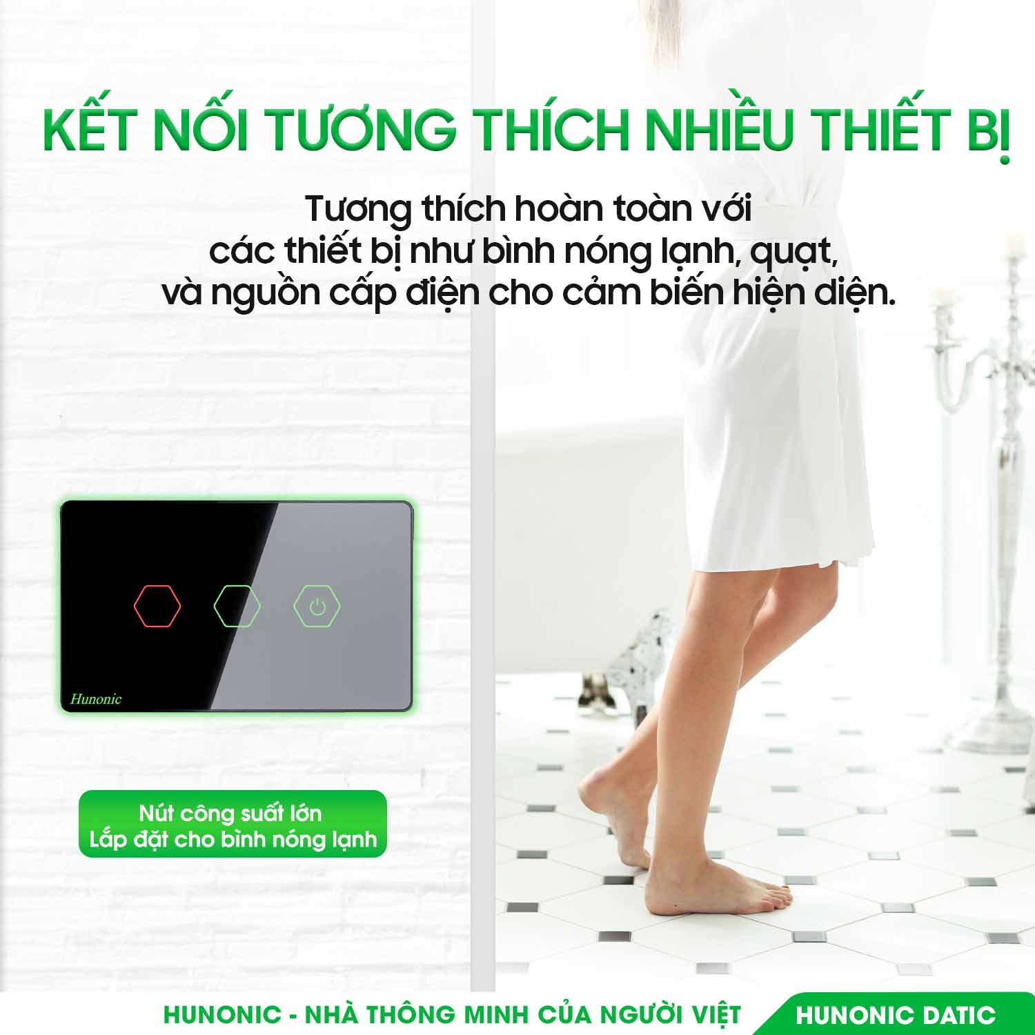 Công Tắc 3 Nút BLE Mesh Liên Kết Nhà Vệ Sinh Thông Minh Màu Đen 3