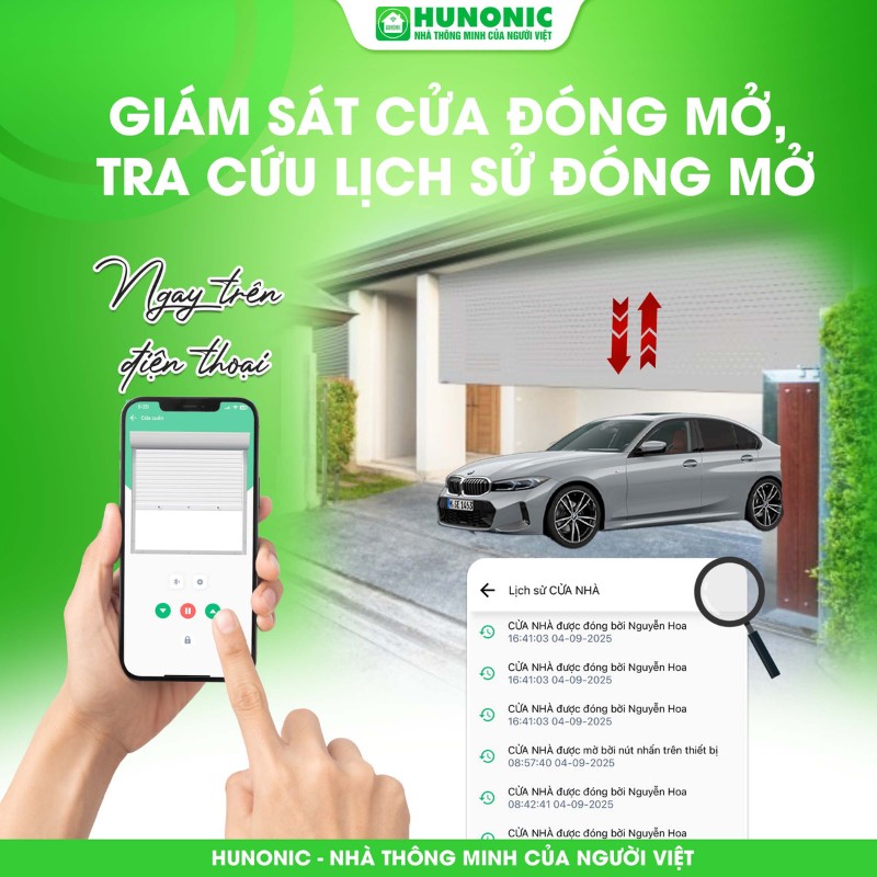 Công Tắc Cửa Cuốn BLE MESH HUNONIC DOOR M 2