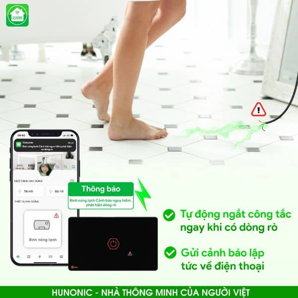Công Tắc Chống Giật Bình Nóng Lạnh Thông Minh Premium 2