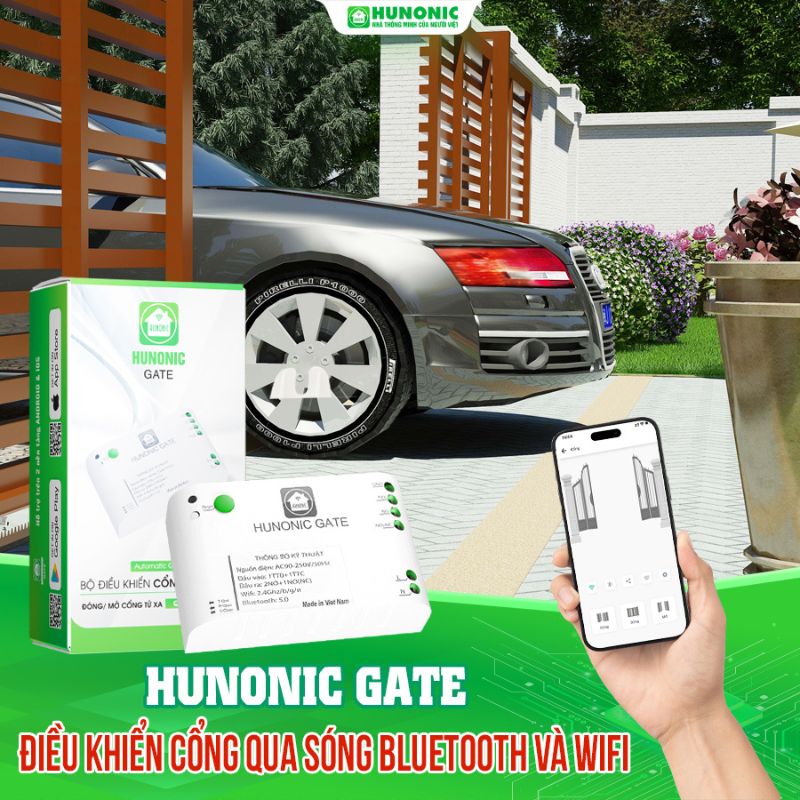 Bộ điều khiển cổng tự động Wifi HUNONIC GATE| Điều khiển cổng tự động từ xa qua điện thoại 3