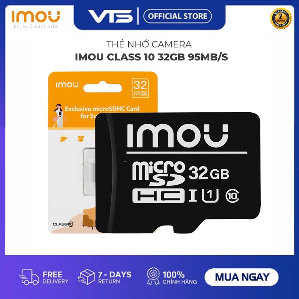 Thẻ Nhớ Micro SD 32GB/64GB/128GB IMOU, Lưu Trữ Cho Camera - Speed 80MB/s - Hàng Chính Hãng IMOU