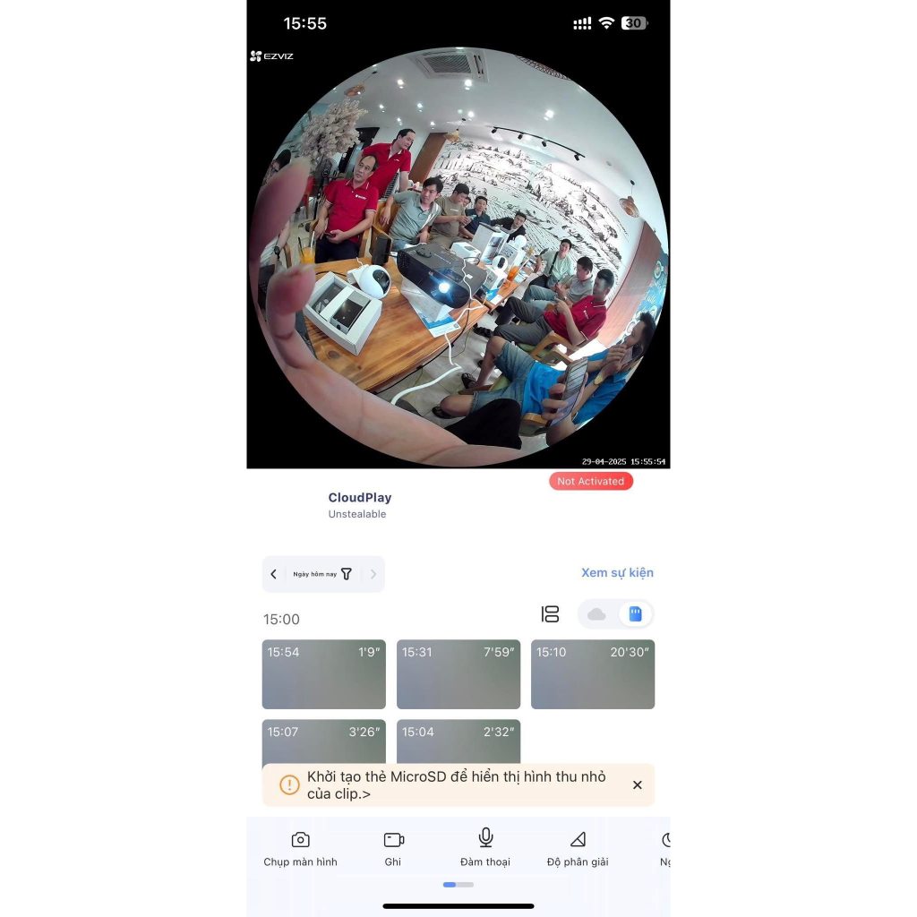 Camera Wifi EZVIZ E4P 6MP 3K+ Mắt Cá Toàn Cảnh, Fish Eye Camera, Đàm Thoại, Hồng Ngoại, AI 9