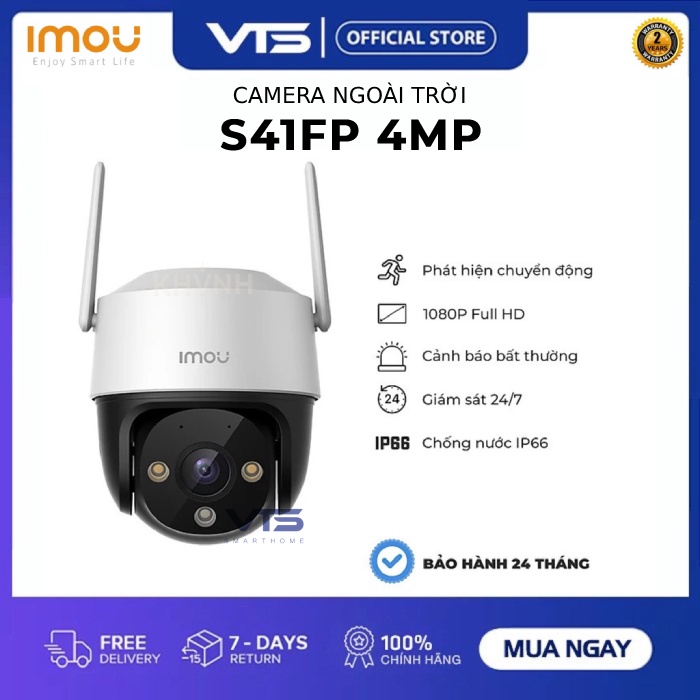 [NPP CHÍNH HÃNG] CAMERA IP WIFI IMOU IPC- S41FP Độ phân giải 4.0MP - Chế độ ban đêm thông minh - Cảnh báo chủ động 2