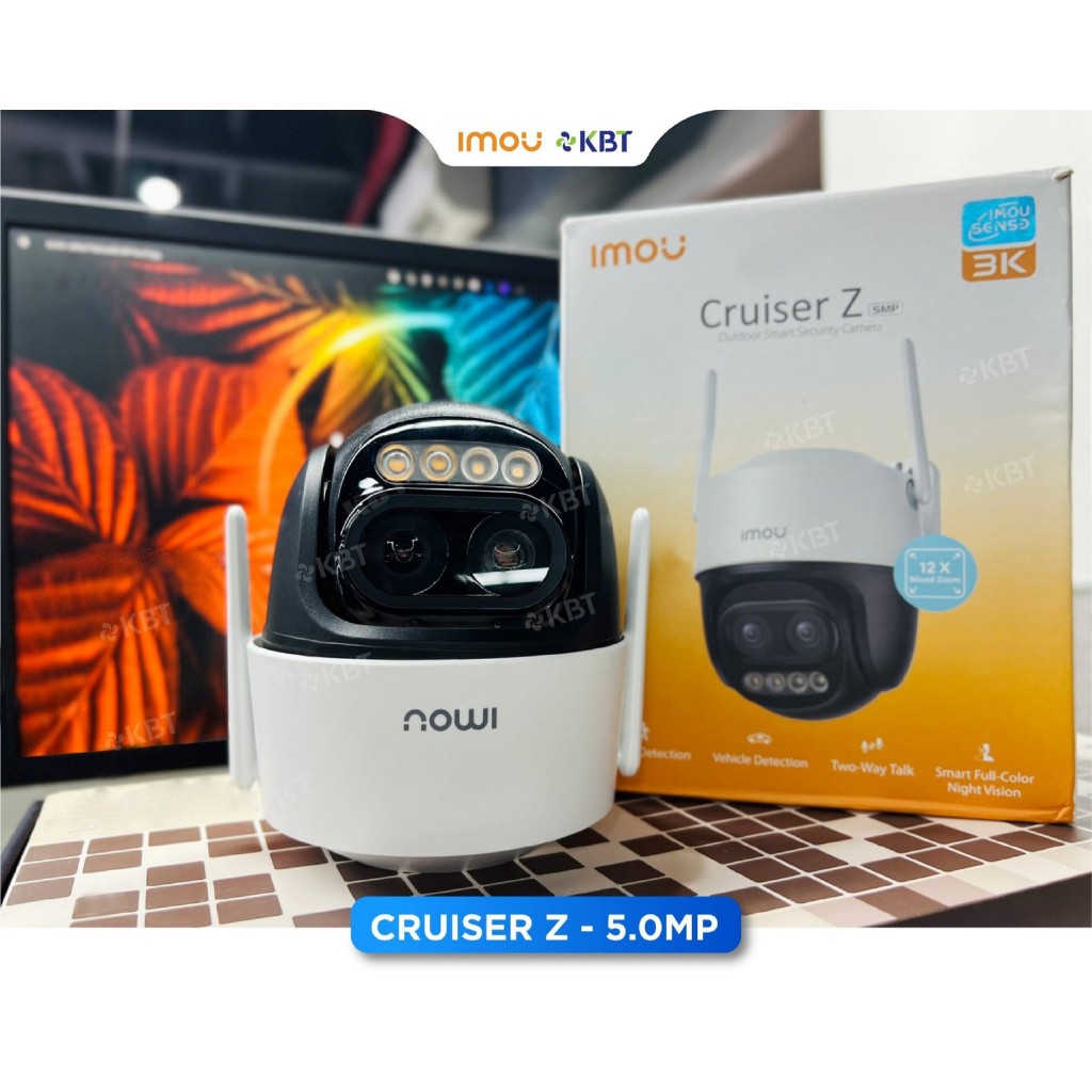 Camera Wifi IMOU CRUISER Z S7DP 3K 5MP, Zoom 12X, Ống Kính Kép, Xoay 360 Độ, Đàm Thoại, Có Màu 9