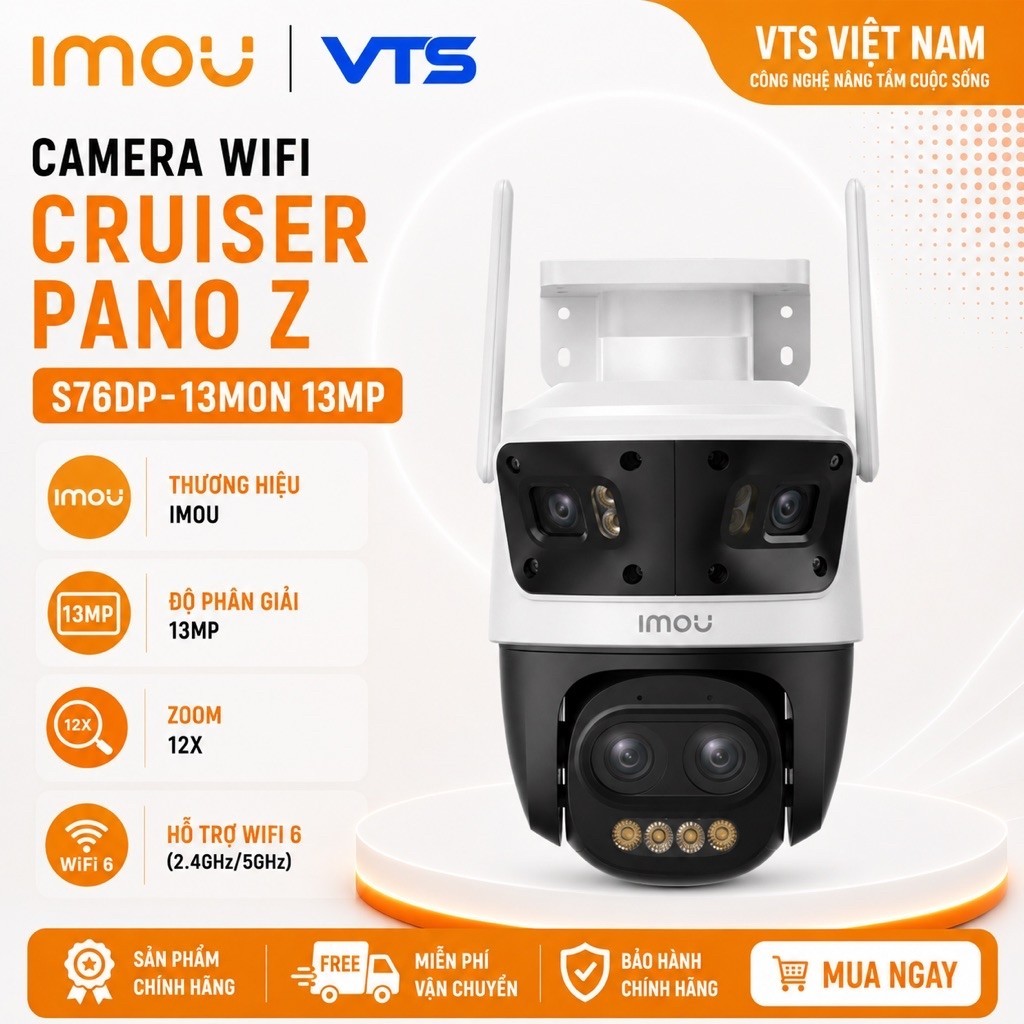 Camera Wifi IMOU Cruiser Pano Z S76DP-13M0N 13MP, Zoom 12x, Wifi 6, IMOU SENSE, AI Thông Minh 2