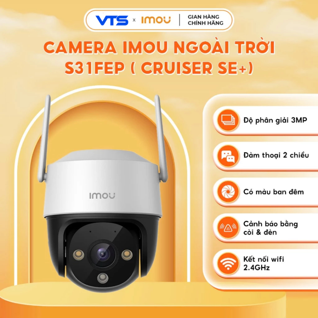 Camera Wifi IMOU CRUISER SE+ S31FEP 3MP/S51FEP 5MP Xoay 360 Độ, Đàm Thoại 2 Chiều, Full Color 4