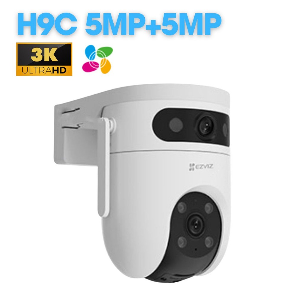 Camera Wifi 2 Mắt EZVIZ H9C 2K 6MP/H9C 3K 10MP/H9C 4G, Xoay 360 Độ, Đàm Thoại 2 Chiều, Full Color 10