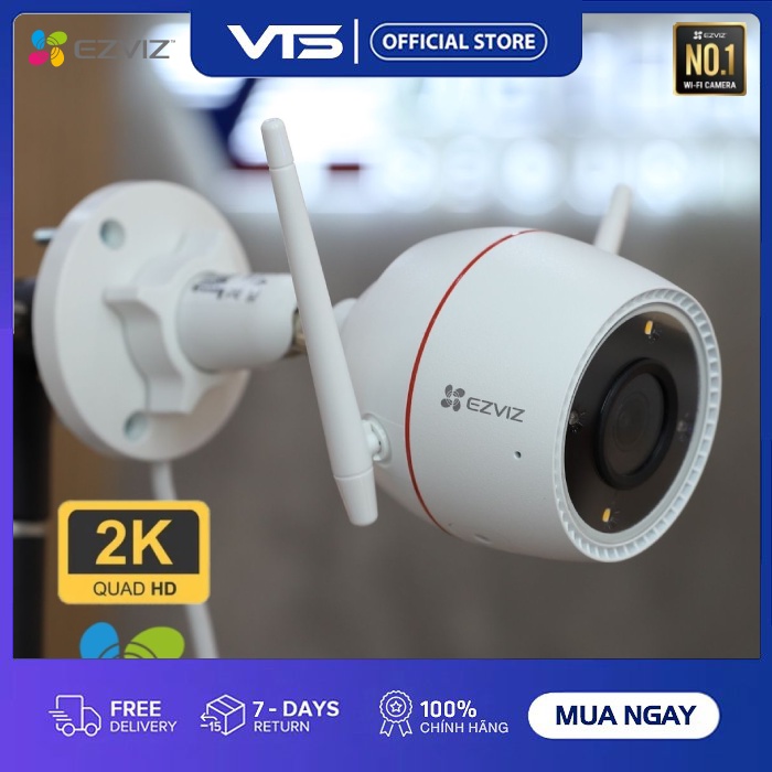 Camera Wifi EZVIZ H3C 3MP/H3C 4MP/H3C 5MP, Full Color, Đàm Thoại 2 Chiều, H.265, Chuẩn IP67- VTS 8