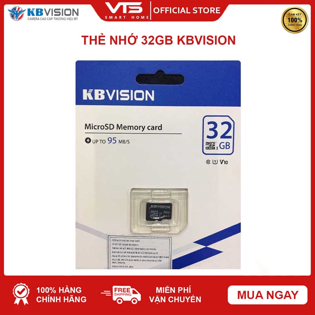 Thẻ Nhớ KABEVISION 32GB/64GB/128GB MicroSD Ultra Class 10, Chuyên Dụng Cho Camera - VTS Việt Nam