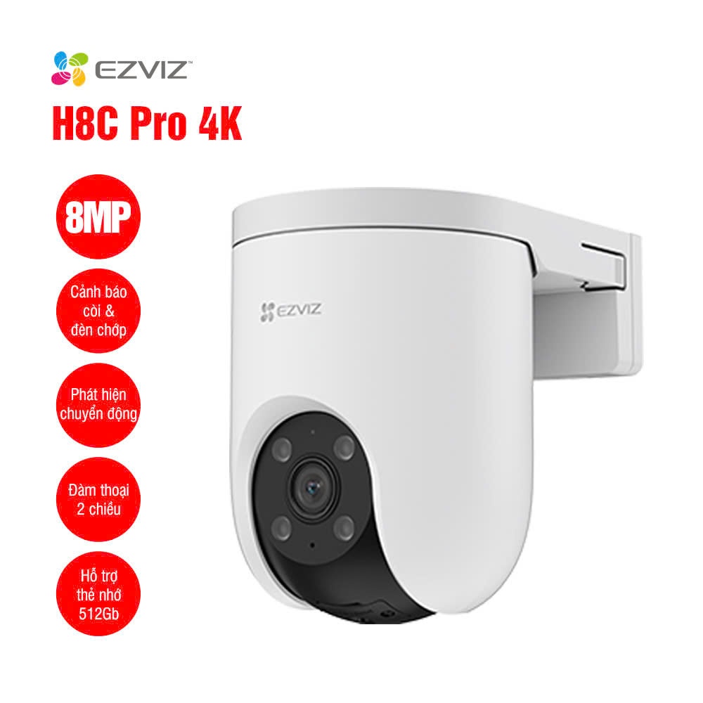 Camera Wifi EZVIZ H8C PRO 3MP/4MP/5MP/8MP, H8C PRO R210, Xoay 360 Độ, Đàm Thoại 2 Chiều, Có Màu 2