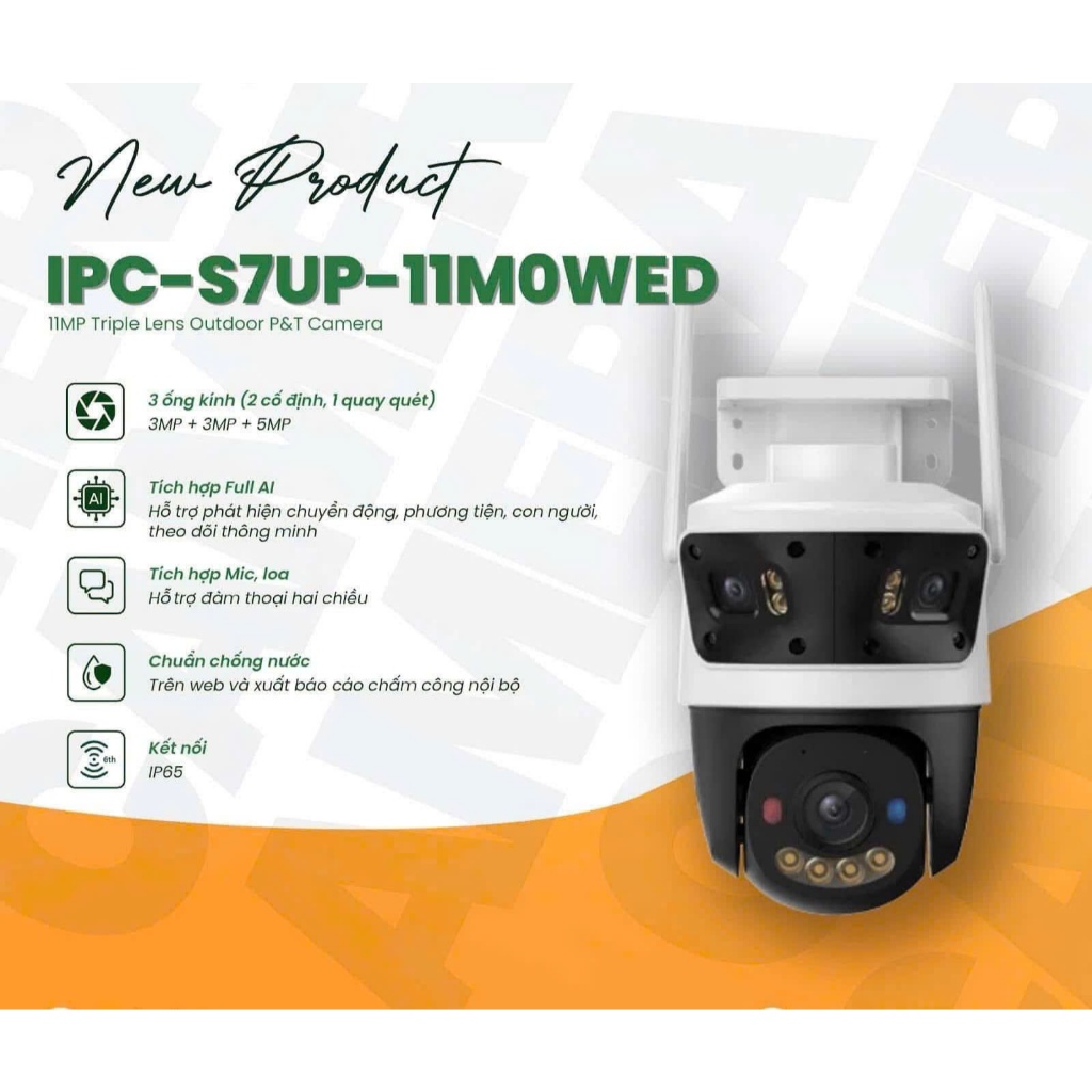 Camera Wifi IMOU Cruiser Triple S7UP-11M0WED/ Cruiser Pano Z S76DP-13M0N Full Color,Còi Đèn Báo Động 7