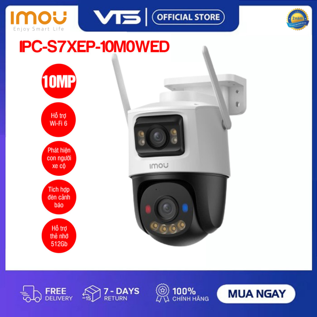 Camera Wifi IMOU 2 Mắt Cruiser Dual 2 S7XEP 6MP/10MP, S7XFP Pro 8MP Có Màu Ban Đêm, Xoay 360 Độ 5