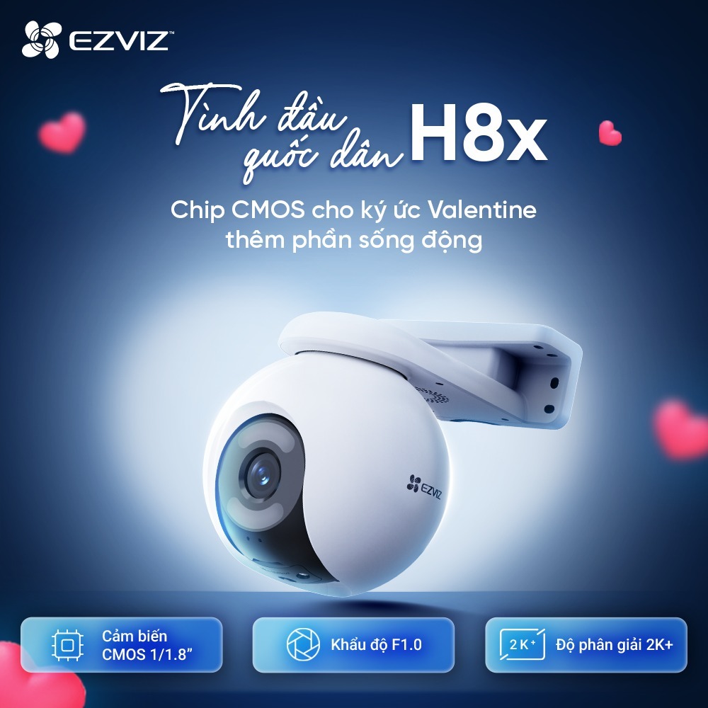 Camera Wifi EZVIZ H8 PRO 3MP 2K/H8X 4MP 2K+, Ngoài Trời, Xoay 360 Độ, Đàm Thoại 2 Chiều, Full Color 10