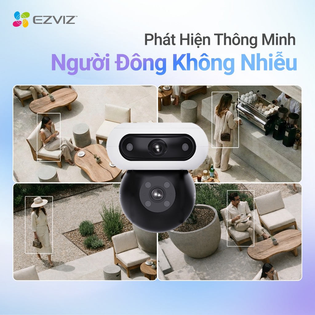 Camera Wifi 2 Mắt Ngoài Trời EZVIZ C90 Dual 2K+ (4MP+4MP) Xoay 360 Độ, Đàm Thoại 2 Chiều, Có Màu 8