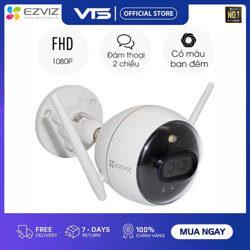 [NPP CHÍNH HÃNG] Camera IP Wifi Ngoài Trời Ezviz C3X Bản Mắt Kép Có Màu Ban Đêm Full HD 1080P - Hàng Chính Hãng - VTS 2