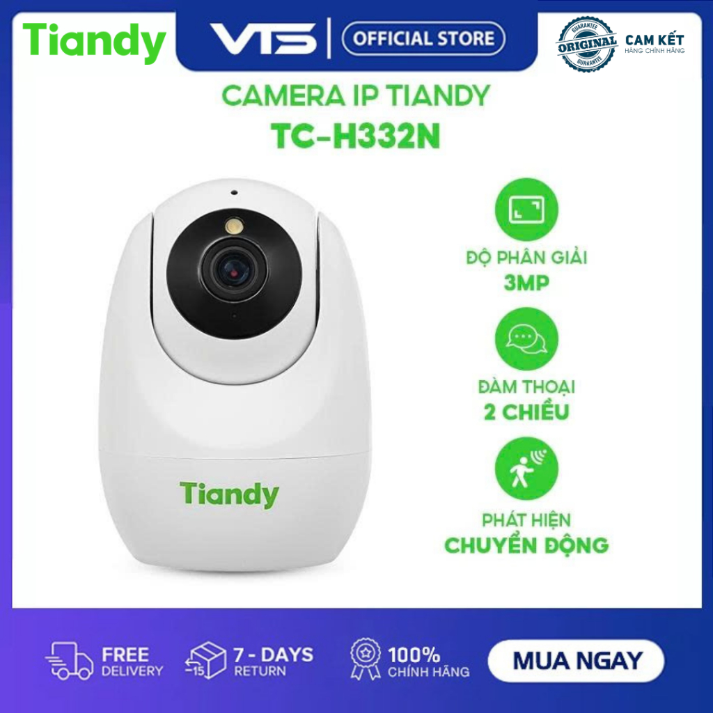 Camera Wifi TIANDY TC-H322N/TC-H332N 3MP/TC-H342N 4MP - Đàm Thoại 2 Chiều, Xoay 360 Độ, Theo Dõi 5