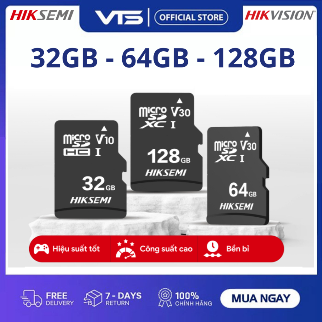 Thẻ Nhớ Micro SD HIKSEMI 32GB/64GB/128GB/256GB Chính Hãng, Class 10, 92MB/s, Chuyên Dụng Cho Camera 5