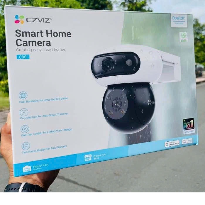 Camera Wifi 2 Mắt Ngoài Trời EZVIZ C90 Dual 2K+ (4MP+4MP) Xoay 360 Độ, Đàm Thoại 2 Chiều, Có Màu 10