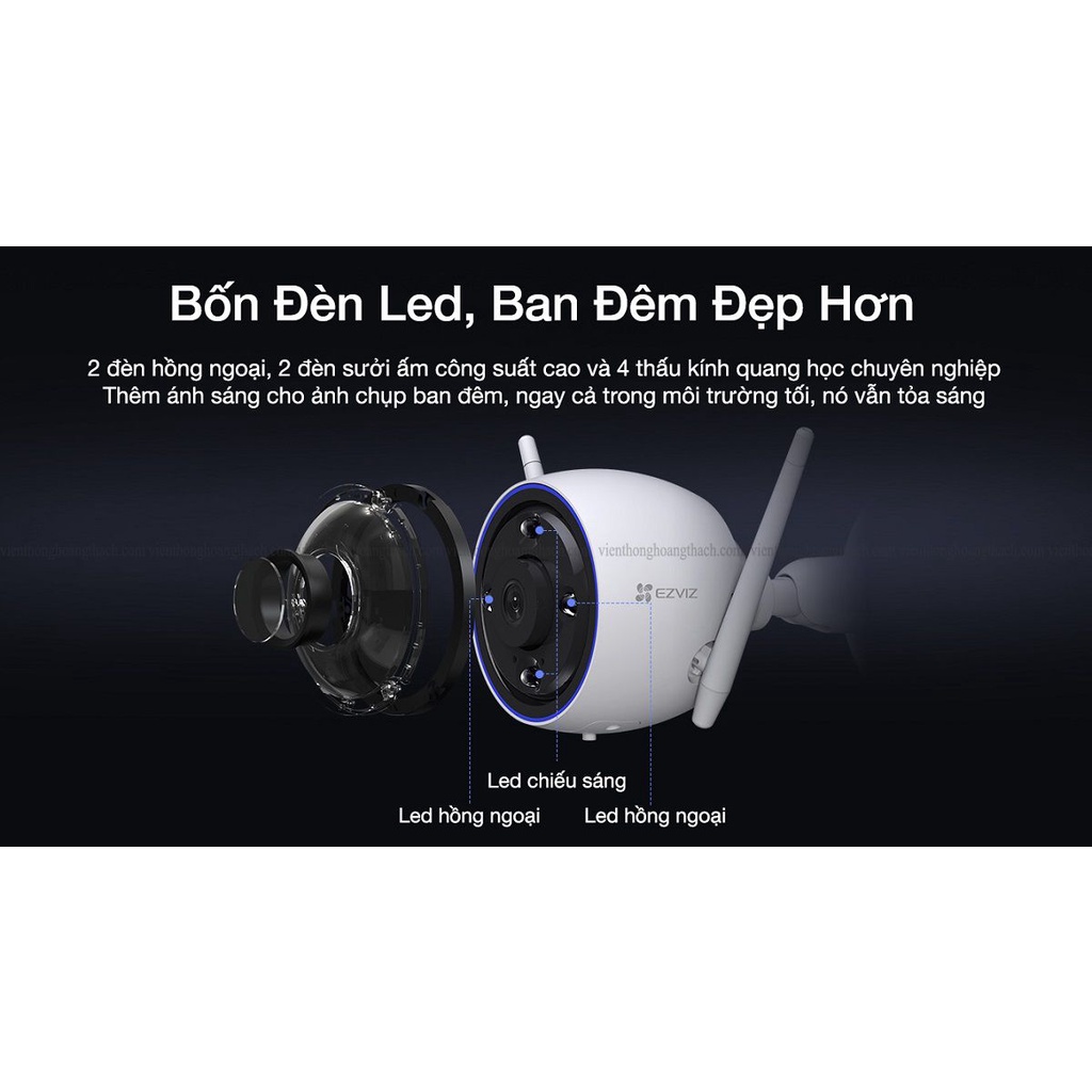 Camera Wifi EZVIZ H3 2K 3MP, Đàm Thoại 2 Chiều, Chuẩn H.265, Ai Thông Minh - VTS Việt Nam 7