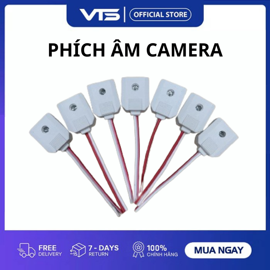 Phích Cắm Âm Lắp Camera Có Dây Nối - Phích Cắm Dương Lắp Camera, Cơ Điện - Chất Liệu Nhựa ABS - VTS 2