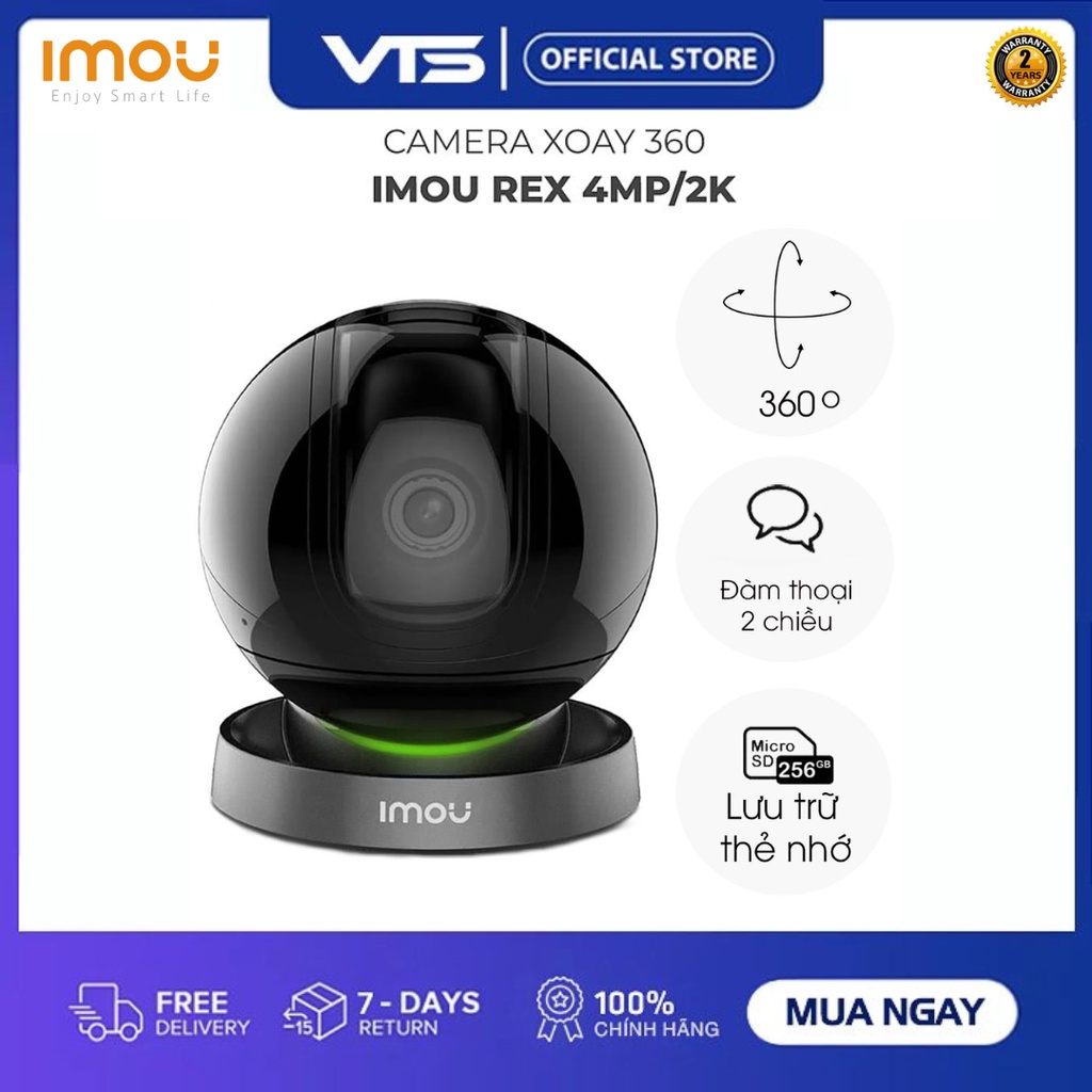 Camera IP WIFI IMOU REX A46LP Độ phân giải 4.0MP, A26LP 2MP - 360 Độ, Phát hiện chuyển động - Theo dõi thông minh. 2
