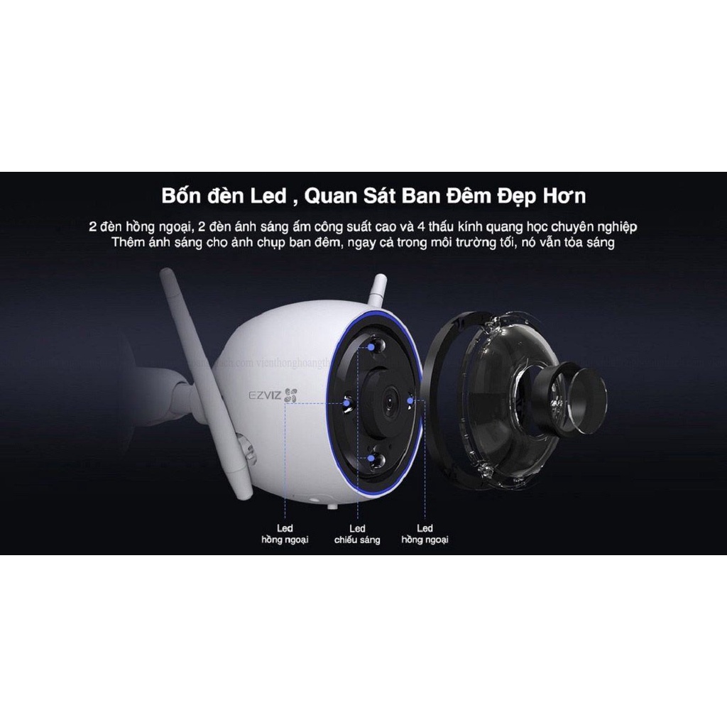 Camera Wifi EZVIZ H3 2K 3MP, Đàm Thoại 2 Chiều, Chuẩn H.265, Ai Thông Minh - VTS Việt Nam 5