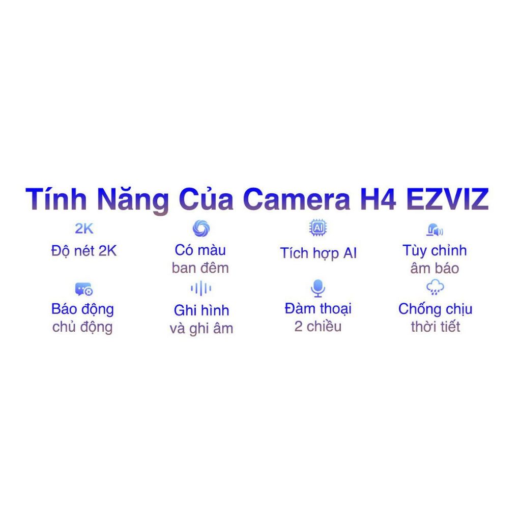 Camera Wifi EZVIZ Dome H4 3MP 2K, Đàm Thoại 2 Chiều, Có Màu Ban Đêm, Tích Hợp Còi Đèn Cảnh Báo 8