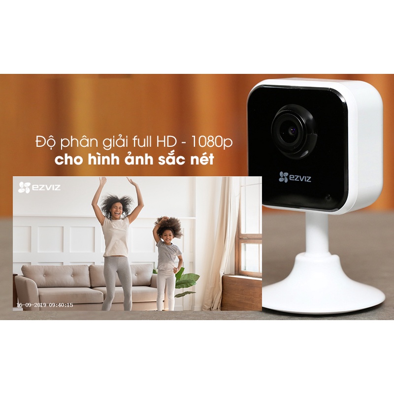 Camera Wifi EZVIZ H1C 2MP, Full HD 1080P, Góc Rộng 108 Độ, Đàm Thoại 2 Chiều, Báo Động 9