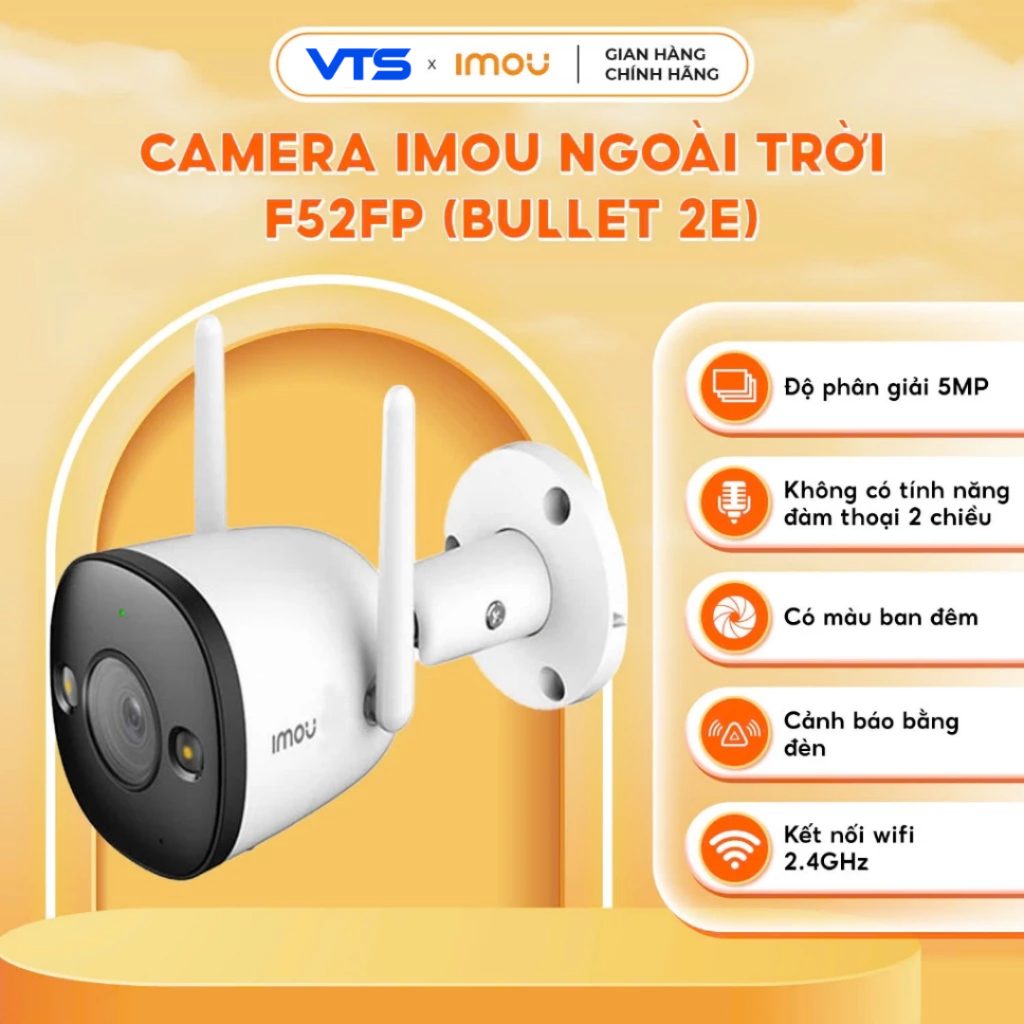 Camera Wifi IMOU Bullet 2E F32FP/F52FP/F32FP PRO/F52FP PRO Chỉ Thu Âm, Có Màu Ban Đêm, Báo Động 7