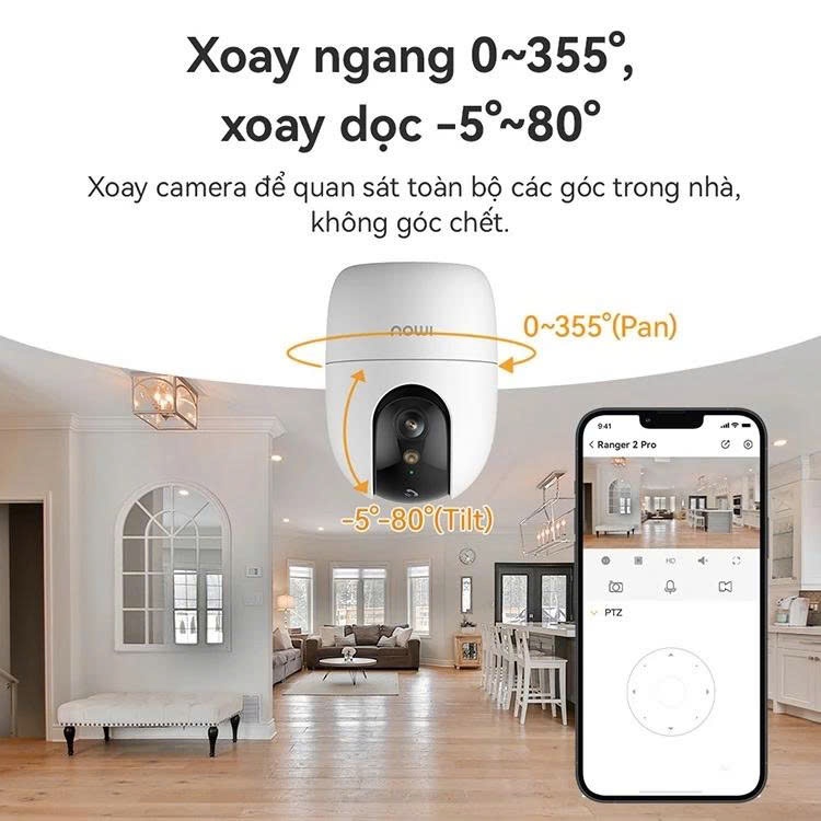 Camera Wifi IMOU Ranger 2 A32EP/A52P, Ranger 2 Pro A32P/A52P/A82P Pro/K2MP Xoay 360 độ, Đàm Thoại 11