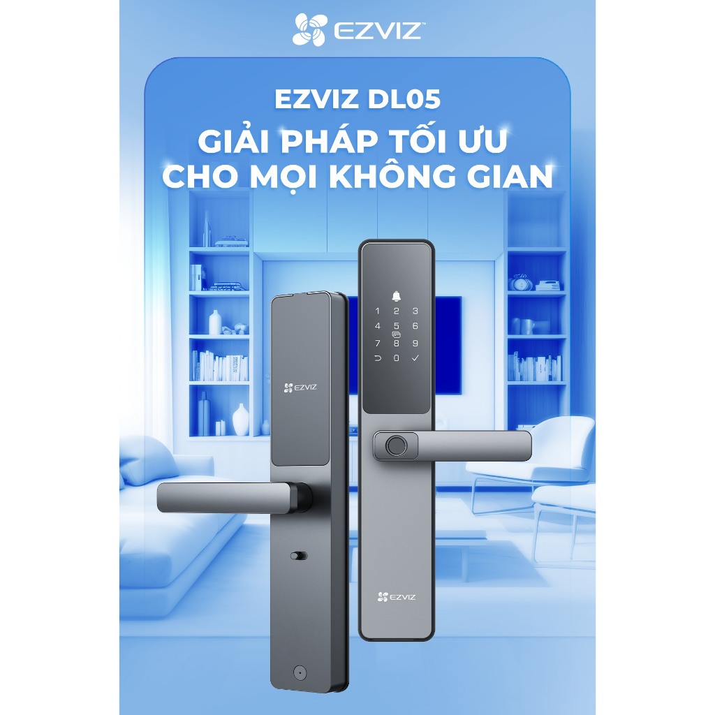 Khóa Vân Tay EZVIZ DL05, Nhiều Cách Mở Khóa, Tích Hợp Chuông Cửa, Kết Nối Với Camera EZVIZ 4