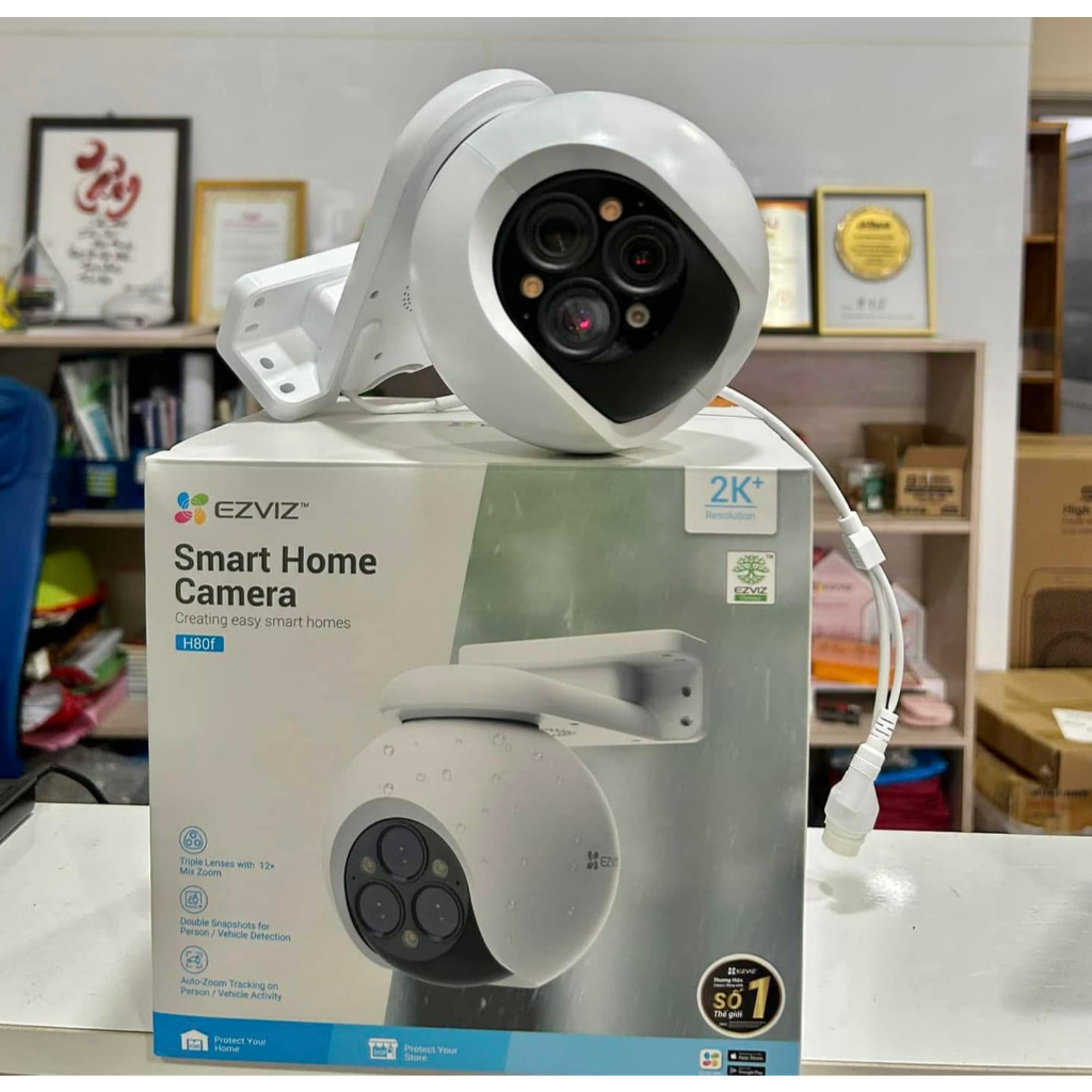 Camera Wifi EZVIZ H80F 4MP 2K+, Zoom 12X, Xoay 360 Độ, Đàm Thoại 2 Chiều, Có Màu, Theo Dõi Ai 7