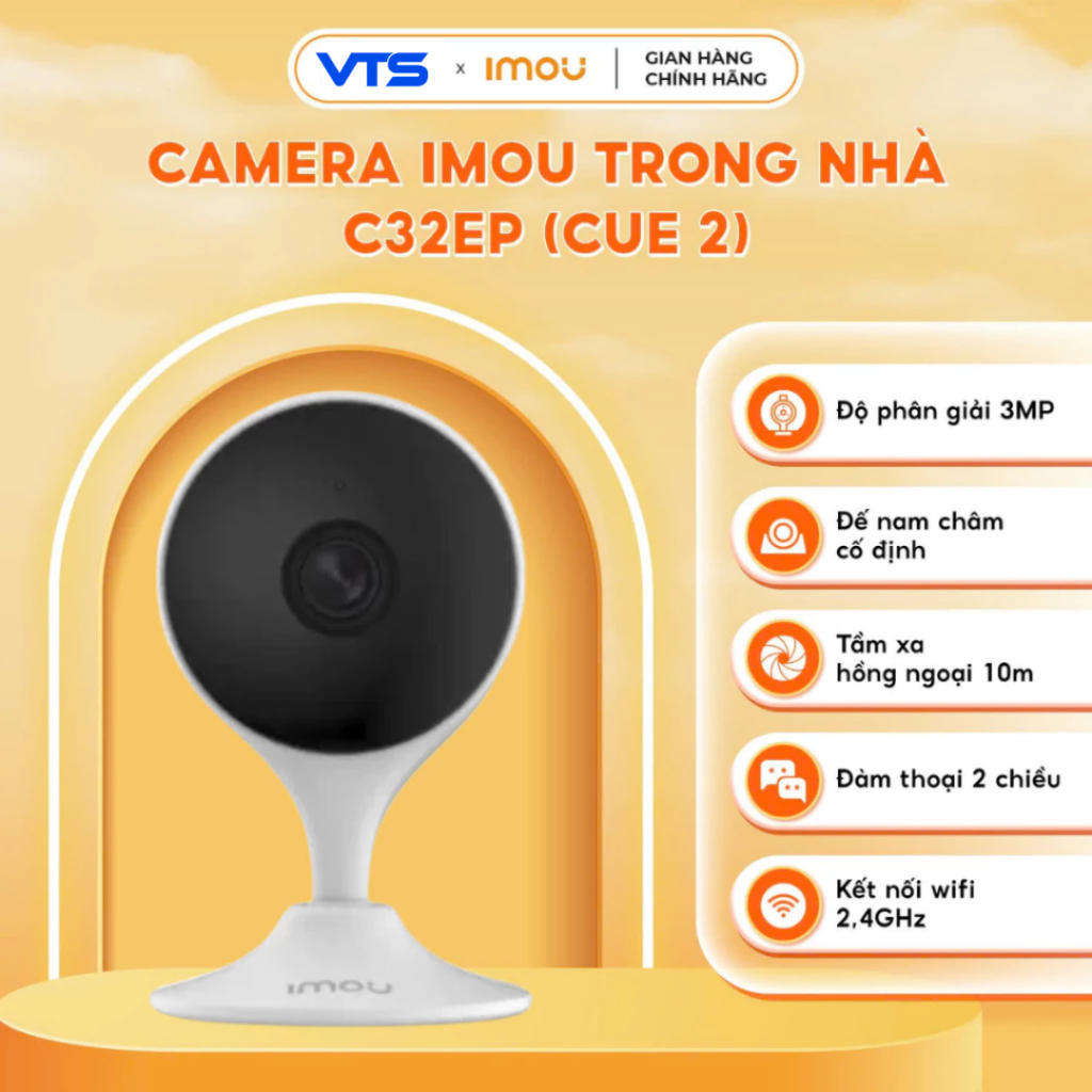 Camera Wifi IMOU C32EP 3MP 2K Trong Nhà - Góc Rộng, Đàm Thoại 2 Chiều, Ai Thông Minh - VTS VN 4