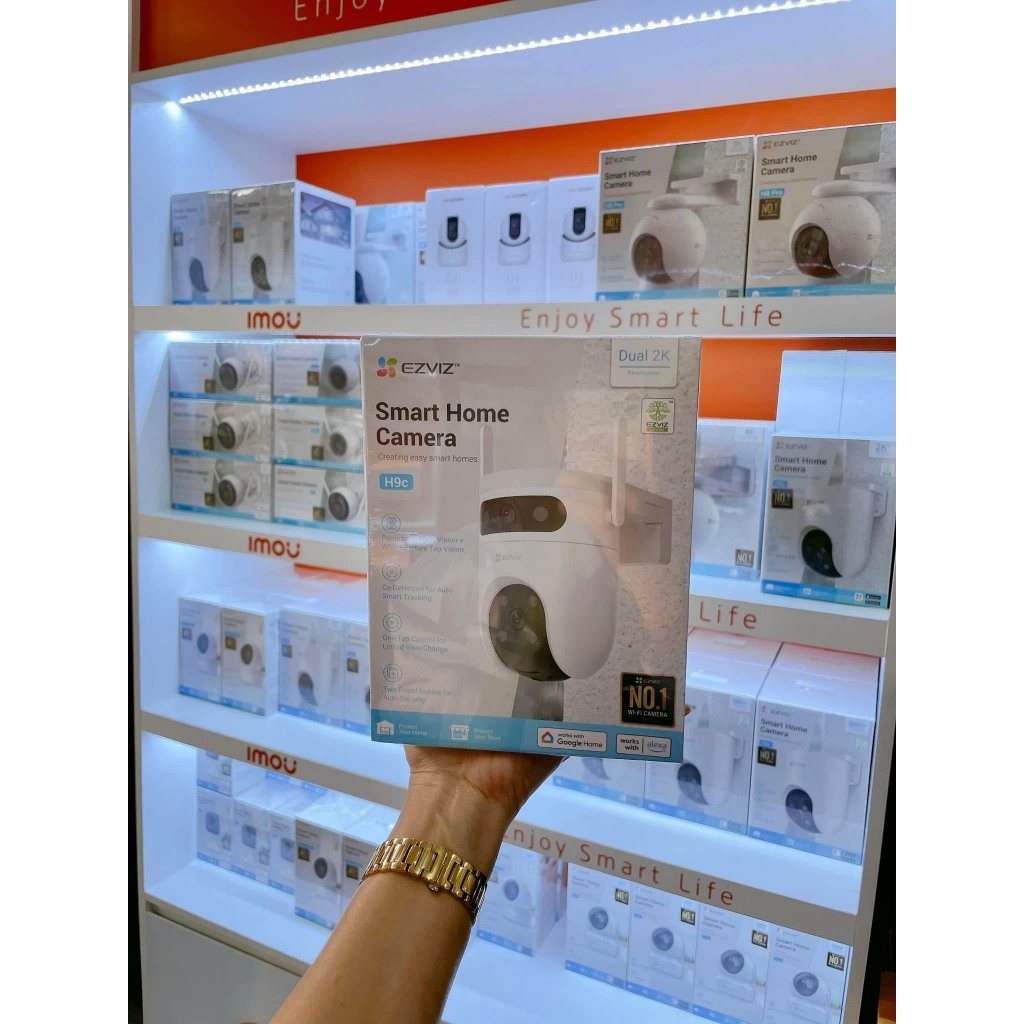 Camera Wifi 2 Mắt EZVIZ H9C 2K 6MP/H9C 3K 10MP/H9C 4G, Xoay 360 Độ, Đàm Thoại 2 Chiều, Full Color 7