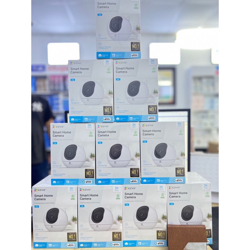 Camera Wifi EZVIZ H6 3K 5MP Góc Rộng Trong Nhà, Xoay 360 Độ, Đàm Thoại 2 Chiều, Theo Dõi Chuyển Động