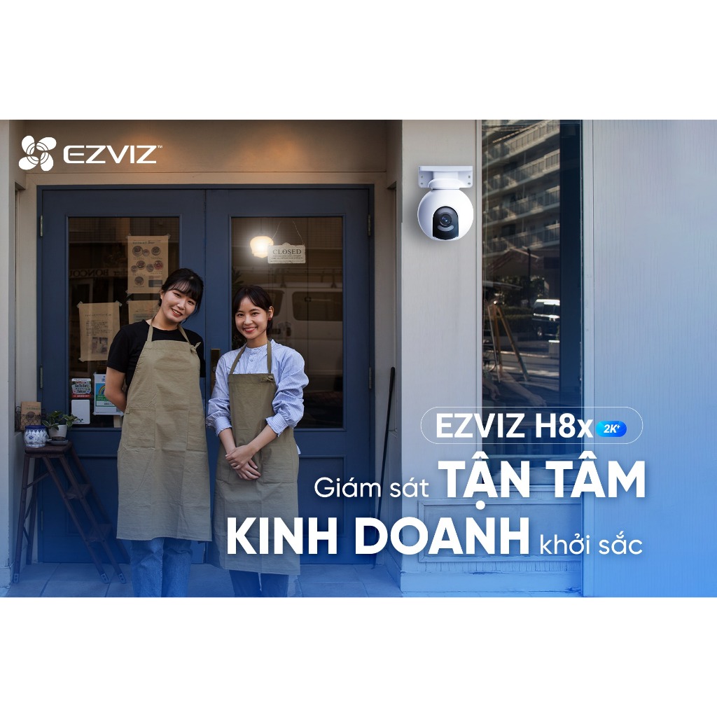 Camera Wifi EZVIZ H8 PRO 3MP 2K/H8X 4MP 2K+, Ngoài Trời, Xoay 360 Độ, Đàm Thoại 2 Chiều, Full Color 6