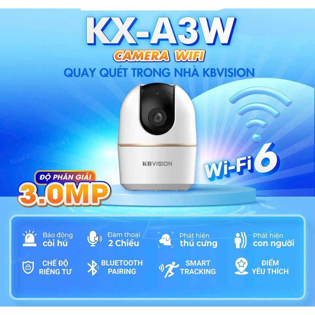 Camera Wifi KBVISION A3W 3MP/A5W 5MP - Xoay 360 Độ, Đàm Thoại 2 Chiều, Theo Dõi Chuyển Động 4