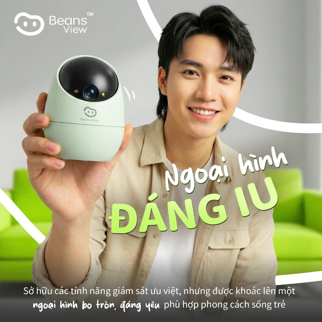 Camera Wifi BeansView D210 3MP Trong Nhà, 4 Phiên Bản Màu, Xoay 360 Độ, Đàm Thoại, Ai Thông Minh 6