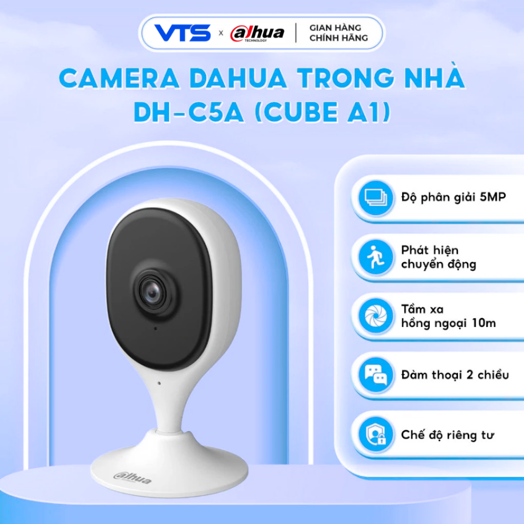 Camera Wifi DAHUA Cube A1 C3A 3MP/C5A 5MP Trong Nhà, Đế Nam Châm, Đàm Thoại 2 Chiều 3