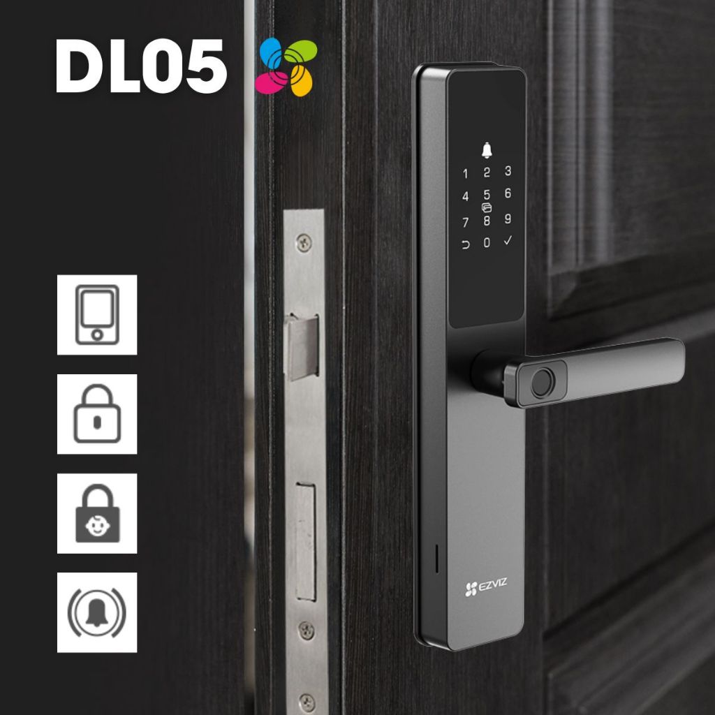 Khóa Vân Tay EZVIZ DL05, Nhiều Cách Mở Khóa, Tích Hợp Chuông Cửa, Kết Nối Với Camera EZVIZ 6