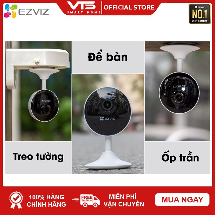 Camera Wifi EZVIZ C1C-B 2.0MP - Góc Rộng, Đế Nam Châm, Đàm Thoại 2 Chiều - VTS Việt Nam 6