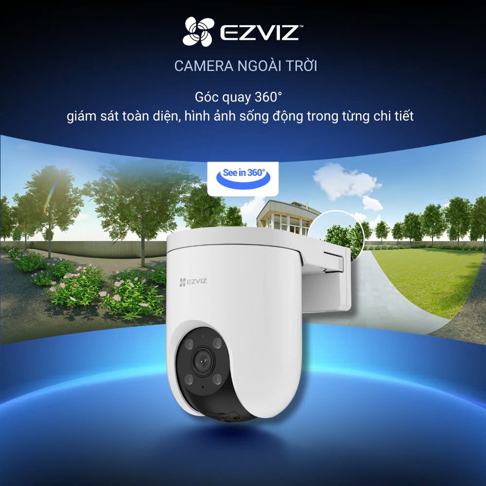 Camera Wifi EZVIZ H8C PRO 3MP 2K, Xoay 360 Độ, Trò Chuyện 2 Chiều, Ghi Hình Màu Ban Đêm - VTS VN 7